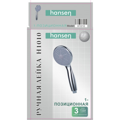 Лейка для душа HANSEN 1 режим, H1010 438x503 в Материке - Вариант 2