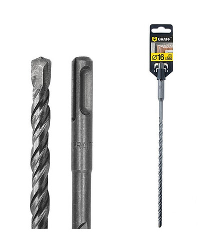 Сверло SDS+ GRAFF 16х200х260мм 438x503 в Материке