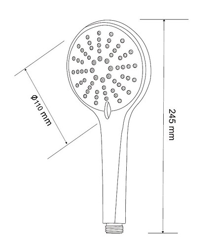 Лейка для душа ESKO SSP753 d110мм 3 функции форсунки Self-Clean Device 438x503 в Материке - Вариант 2