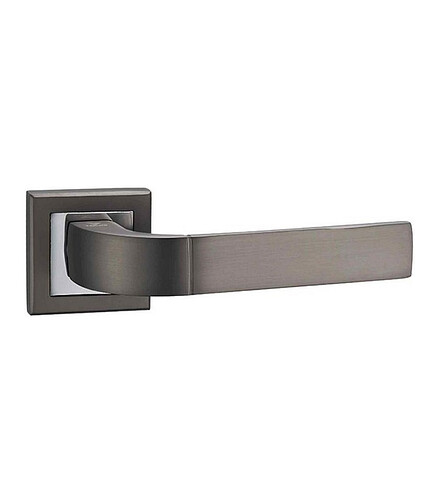 Ручка дверная LOCKIT ВЕРОНА КВ. А1426Е8 (MBNB/PC), графит (уп=2шт) 438x503 в Материке
