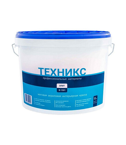 Краска ТЕХНИКС Элит белая, 15кг 438x503 в Материке