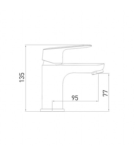 Смеситель FLAT 6225520C (для умывальника) низкий 438x503 в Материке - Вариант 2