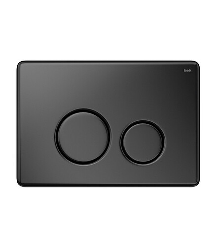 Кнопка смыва UNISTEEL UNS01MBi77 черный-мат (для инсталляции унитаза) 438x503 в Материке