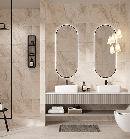 Керамогранит Cersanit ASHER 44,8х89,8 см 1,206 м2 цвет св.бежевый 438x503 в Материке