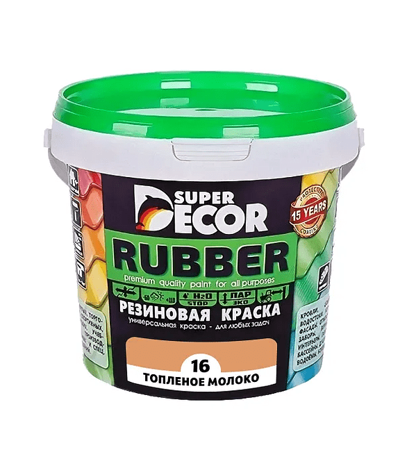 Краска резиновая SUPER DECOR №16 Топленое молоко, 1кг 586x674 Краска резиновая SUPER DECOR №16 Топленое молоко, 1кг 586x674 в Материке