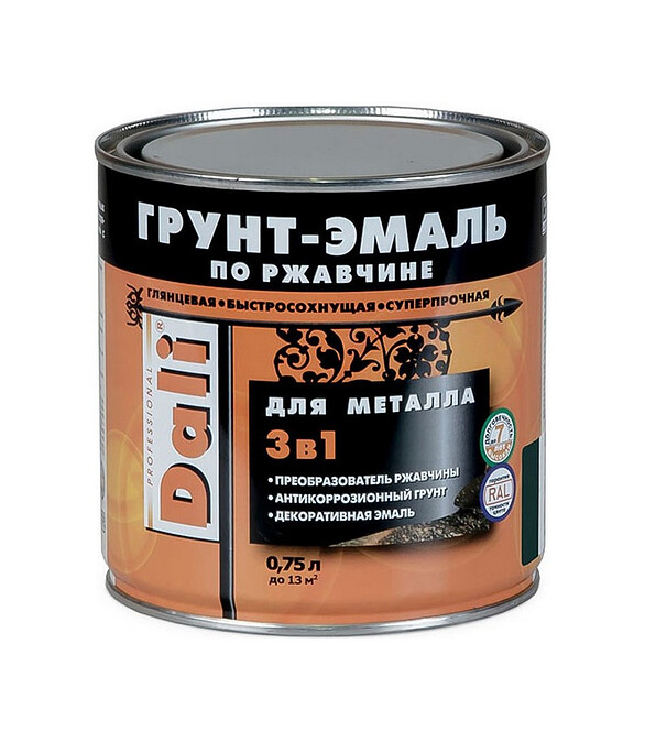 Грунт-эмаль Dali по ржавчине белая, 0,75л 586x674 Грунт-эмаль Dali по ржавчине белая, 0,75л 586x674 в Материке