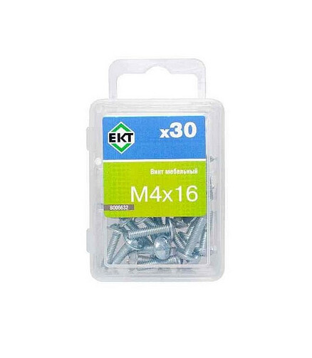 Винт мебельный 4х16 шлиц KOMBI, цинк (уп=30шт) B006632_BOX 438x503 в Материке