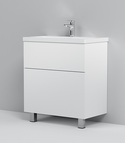 Тумба GEM NEW M90FSX07522WG32 75см push-to-open белый-глянец 438x503 в Материке - Вариант 4
