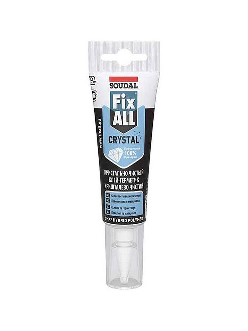 Клей-герметик SOUDAL Fix All Crystal прозрачный, 125мл 495x660 Клей-герметик SOUDAL Fix All Crystal прозрачный, 125мл 495x660 в Материке