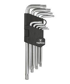 Набор ключей Torx TOPEX 35D961 удлин. 9шт/уп.