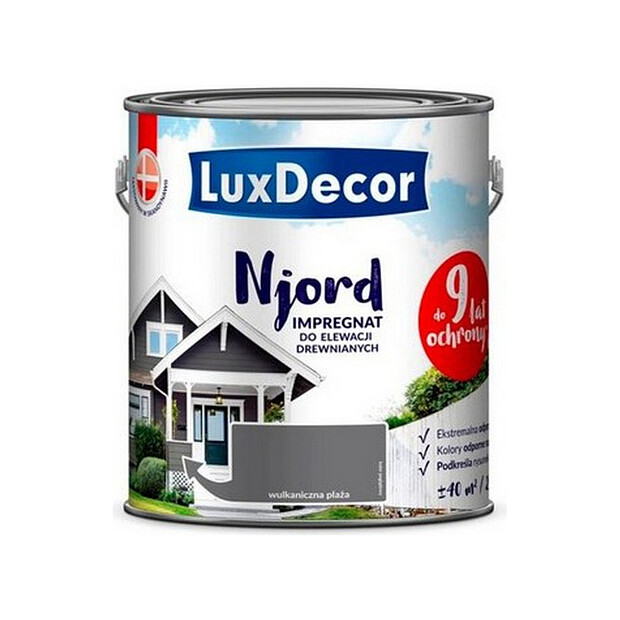 Краска LuxDecor Njord антисептик д/древесины Вулканический пляж 0,75л