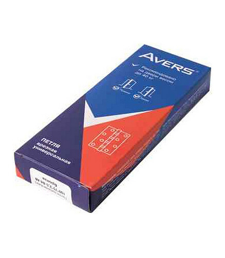 Петля дверная врезная универсальная AVERS 100*75*2,5-B4-AB, бронза (уп=2шт) 438x503 в Материке - Вариант 2