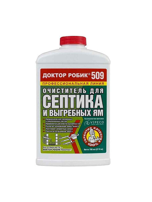 Средство для выгребных ям и септиков 509 (798мл), Доктор Робик 495x660 Средство для выгребных ям и септиков 509 (798мл), Доктор Робик 495x660 в Материке