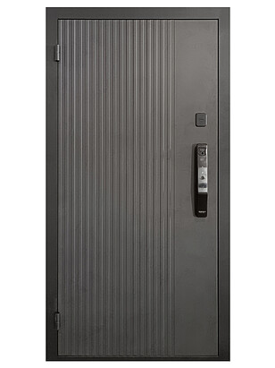 Дверь металлическая РОНА SMART (Графит-Шагрень белая-Черный муар)_2050х860мм/L 238x286 в Материке - Вариант 4
