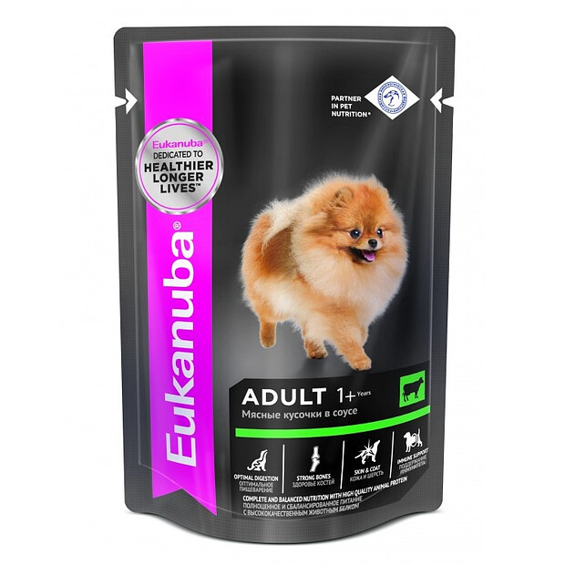 Корм для собак Eukanuba Adult Beef в соусе (100г) 620x620 в Материке