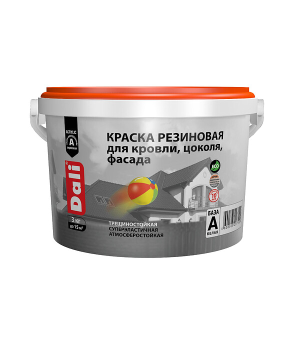Краска DALI резиновая коричневая, 3кг 586x674 в Материке