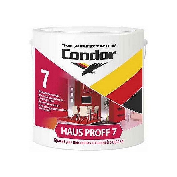 Краска Condor Haus Proff 7 шелк/матовая, 6,5кг 620x620 в Материке