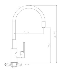 Смеситель ROSSINKA Z35-35U-White (для кухни) с гибким изливом, хром/белый