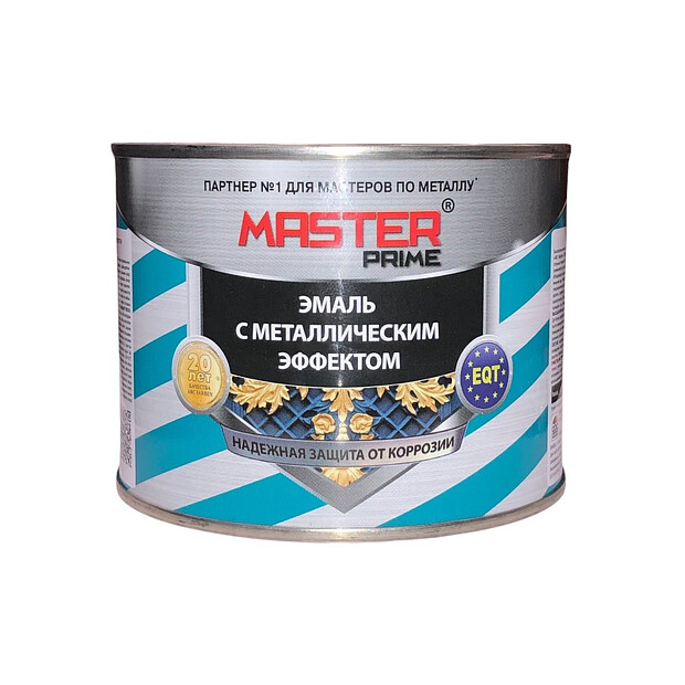 Эмаль MASTER с металлическим эффектом серебро 0,4кг 620x620 в Материке