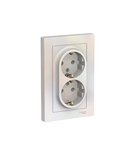Розетка SE ATLAS Design ATN000424 2мест. с/з жемчуг 438x503 в Материке - Вариант 2