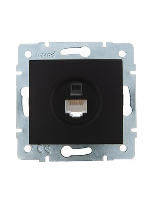 Розетка комп. Lezard KARINA 707-4288-139 черный 238x286 в Материке