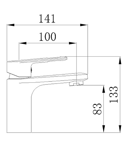 Смеситель FLAT 21367006 (для умывальника) 438x503 в Материке - Вариант 2