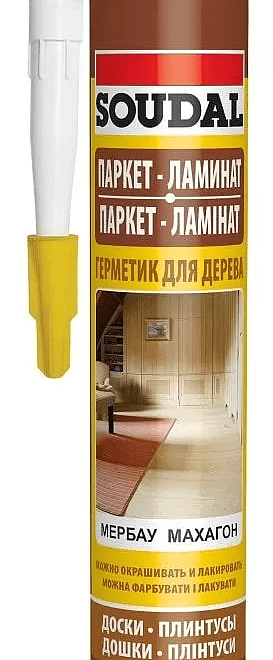 Герметик SOUDAL для паркета махагон, 280мл 495x660 Герметик SOUDAL для паркета махагон, 280мл 495x660 в Материке