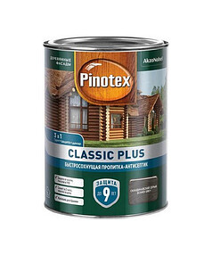 Пропитка-антисептик Pinotex Classic Plus 3 в 1 Скандинавский серый 0,9л