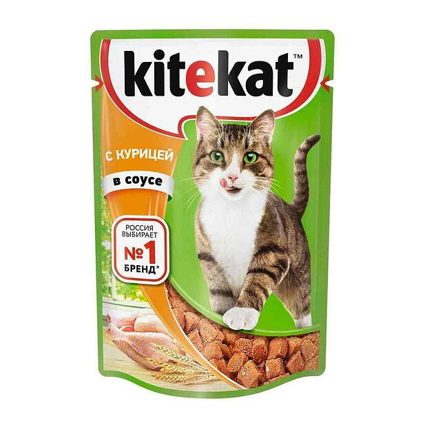 Корм для кошек KITEKAT Курица в соусе (85г)