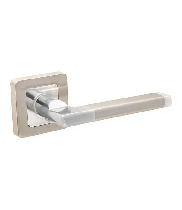 Ручка дверная Code Deco H-22050-A-NIS/CR, матовый никель/хром (уп=2шт) 586x674 Ручка дверная Code Deco H-22050-A-NIS/CR, матовый никель/хром (уп=2шт) 586x674 в Материке