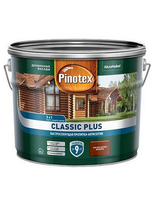 Пропитка-антисептик Pinotex Classic Plus 3 в 1 Красное дерево, 9л 495x660 Пропитка-антисептик Pinotex Classic Plus 3 в 1 Красное дерево, 9л 495x660 в Материке