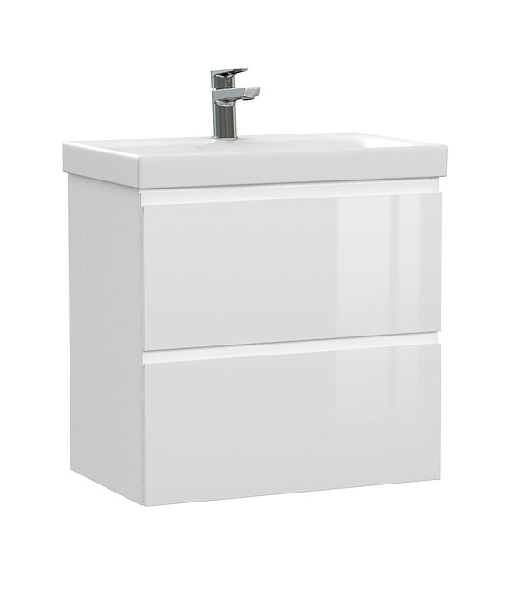 Тумба MODUO SLIM 60 подвесная белая 586x674 Тумба MODUO SLIM 60 подвесная белая 586x674 в Материке