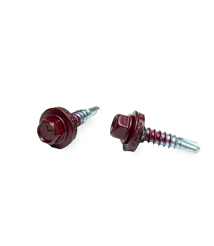 Саморез КРОВЕЛЬНЫЙ с резин.прокл. 5.5x25, сверло РТ3, RAL3005 (уп=50шт)_WBOX 438x503 в Материке