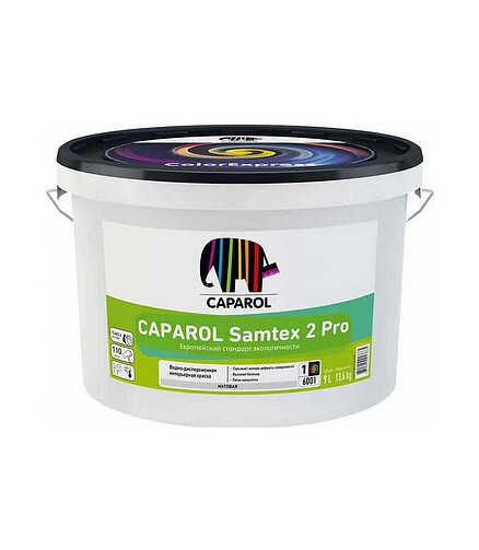 Краска Caparol Samtex 2 Pro Б3 матовая, 2,35л 438x503 в Материке