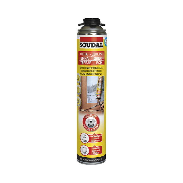 Пена монтажная SOUDAL профессиональная зима 750мл 620x620 в Материке