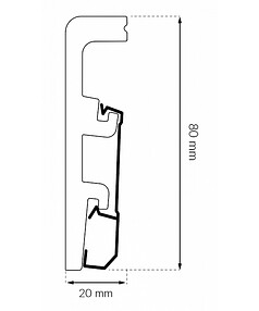 INTEGRA_05_плинтус ДУБ ГОРОДСКОЙ-2.4м