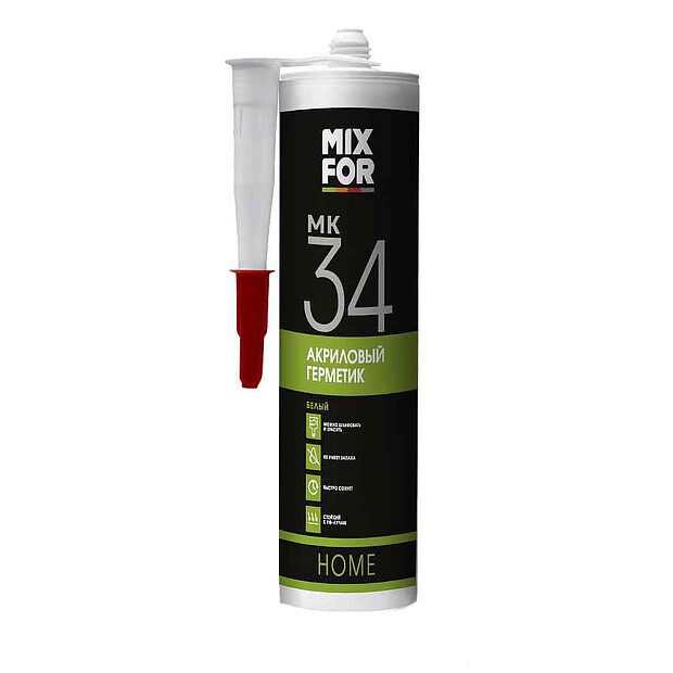 Герметик MIXFOR МК34 Acrylic Sealant акриловый белый 260мл