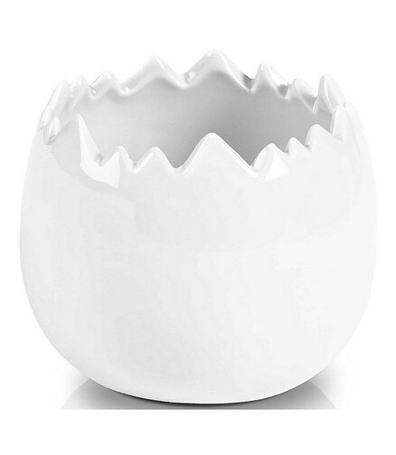 Горшок-яйцо EASTER (11х9см) керамика белый арт.02.484.11 438x503 в Материке