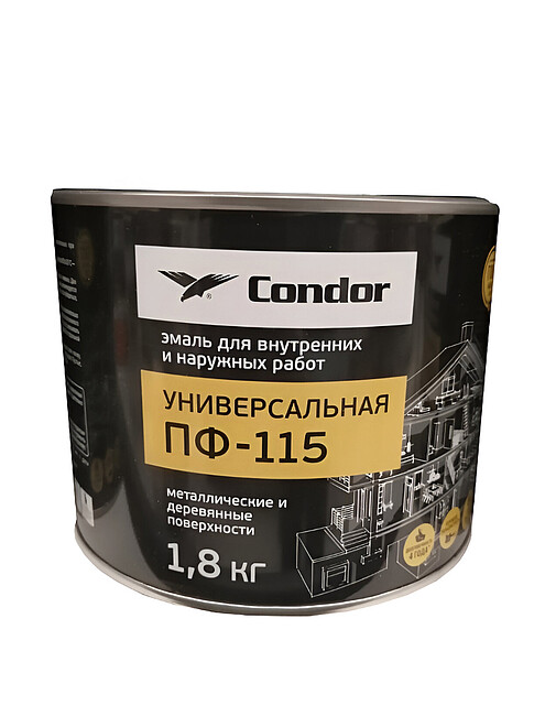 Эмаль Condor ПФ-115 черная, 1,8кг 495x660 Эмаль Condor ПФ-115 черная, 1,8кг 495x660 в Материке