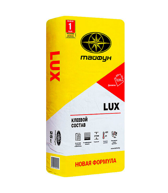 Клей LUX для плитки, 25кг 586x674 Клей LUX для плитки, 25кг 586x674 в Материке