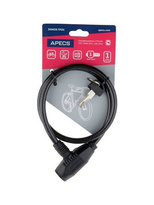 Замок велосипедный APECS PD-81-65CM 495x660 в Материке