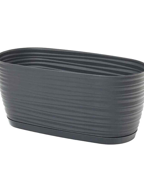 Ящик балконный SAHARA Petit с под-ом (31,5x13x13,5см) пластик антрацит 3130-014 495x660 Ящик балконный SAHARA Petit с под-ом (31,5x13x13,5см) пластик антрацит 3130-014 495x660 в Материке