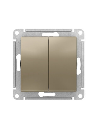 Выключатель прох. SE ATLAS Design ATN000565 2кл. шампань 238x286 в Материке