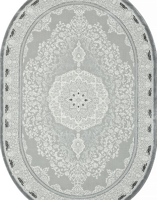 Ковер NENSI GL038G Grey/Grey 156*230, овал 586x674 Ковер NENSI GL038G Grey/Grey 156*230, овал 586x674 в Материке