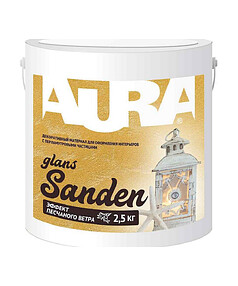 Материал декоративный Aura Sanden Glans цвет Gold 2,5кг