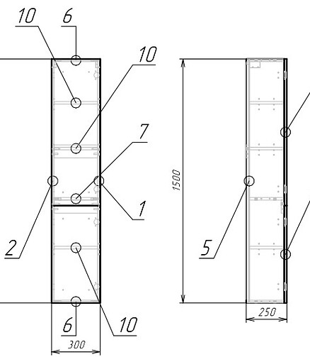 Пенал LARA 30 универсальный подвесной белый 438x503 в Материке - Вариант 4