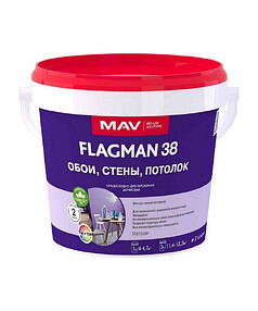 Краска МАВ FLAGMAN 38 белая матовая 1,4кг