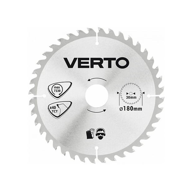 Диск пильный VERTO 180х30мм 40зуб. 61H106