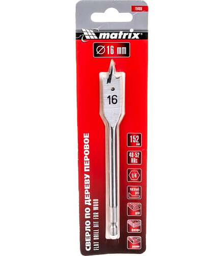 Сверло по дереву перовое MATRIX 16мм 438x503 в Материке - Вариант 2