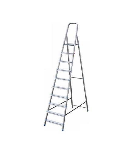 Лестница-стремянка LadderBel алюмин. 10-ступ. 438x503 в Материке